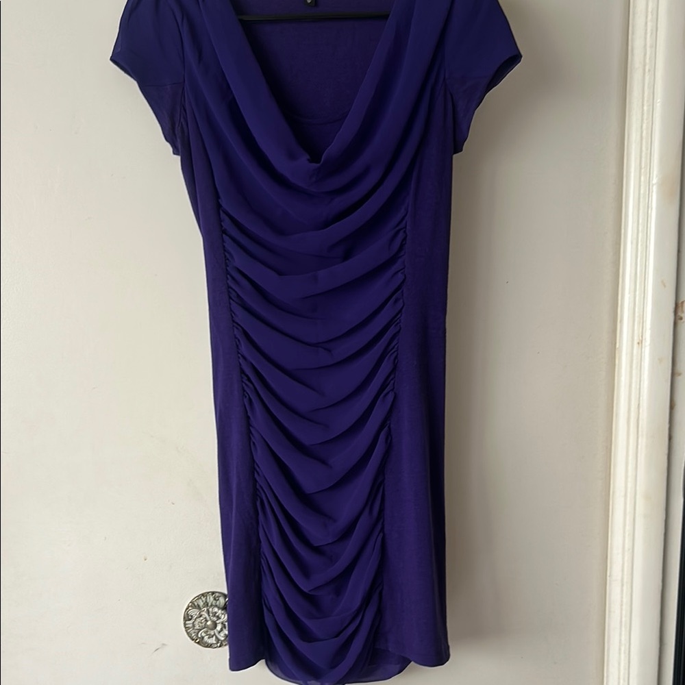 Express Mini Dress Womens Size XS Ruched Purple